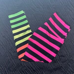 K-DEER neon stripe Capri legging